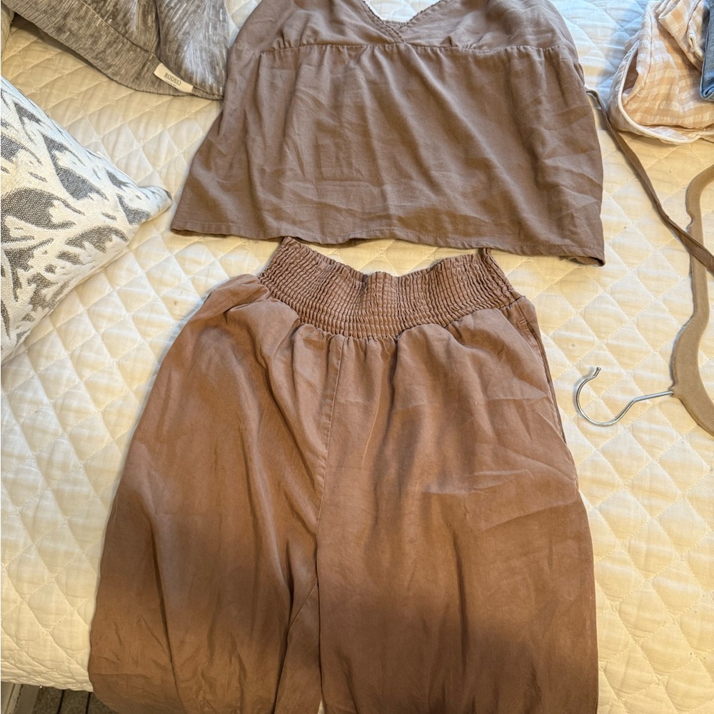 Brown Two-Piece Set